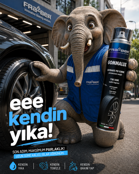 FRA-BER Gommalux 600 ml Uzun Süreli Lastik Parlatıcı ve Koruyucu Sprey