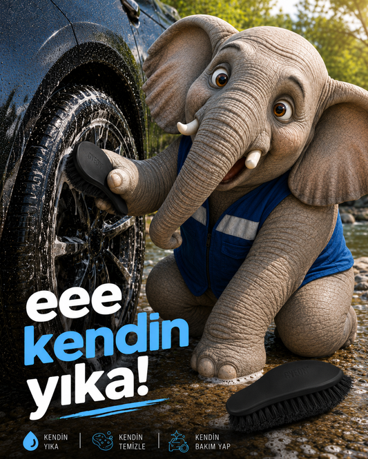 GYEON Q²M TireBrush Ergonomik Lastik ve Davlumbaz Temizlik Fırçası